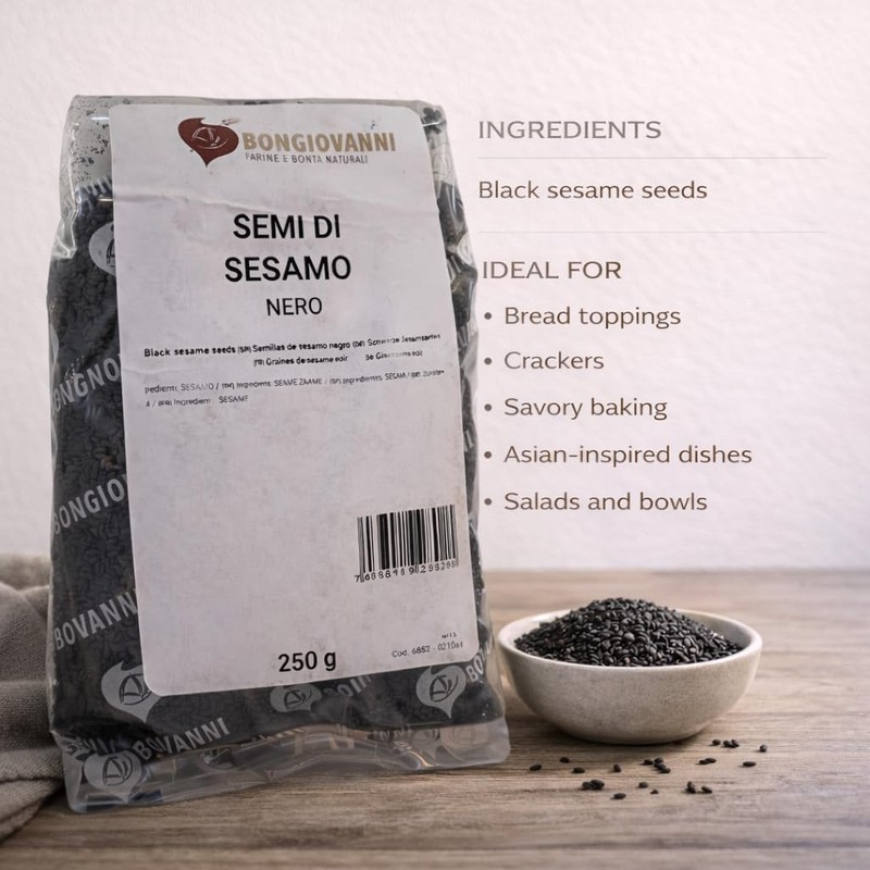 BONGIOVANNI FARINE E BONTA' NATURALI Semi di Sesamo Nero -
