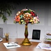 FUMAT Bedside Table Lamp LED E26 Bulb Tiffany Stained Glass