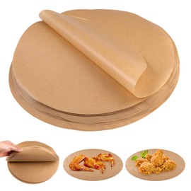 Pack of 150 Round Baking Paper, 26 cm Round Non-Stick Baking Paper, Baking Paper for Hot Air Fryer, Round, Round BBQ Paper, Heat Resistant, Permanent Baking Foil Round for Cakes, BBQ, Baking
