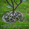 38" H Cast Iron Pedestal Bird Baths for Outdoors,3 in
