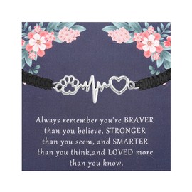 KUIYAI Veterinarian Appreciation Gift Vet Tech Gift Best Vet Ever Gift Dog Lovers Gift Pet Owner Gift Dog Paw Gift For BFF(CA-AlwaysVetDogHeartBr)