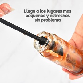 3 Piezas - Espatula Miserable Larga de Silicona con Doble Punta Flexible Pala Reutilizable Preparacion Alimentos Herramienta de Cocina 30cm Delgada (Negro)