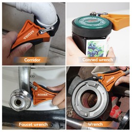 ACOSEA 2-Pack Strap Wrench,Oil Filter Wrench with Diameter 6" and 4" Heavy Duty Rubber Strap,Adjustable Blet Wrench as Jar Opener,Water Filter,Plumbing,Sink Wrench Faucet Tool