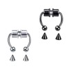 LuLiyLdJ Magnetic Separator Nose Ring Stainless Steel Horseshoe Ring Artificial