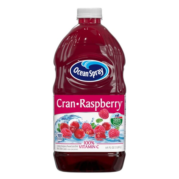 Ocean Spray Cran-Raspberry Juice Drink, 64 Ounce Bottles (Pack of 8)