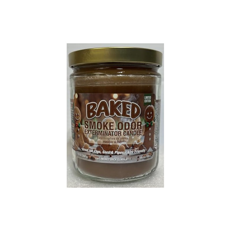 Smoke Odor Exterminator 13oz Jar Candle, Baked/Gingerbread