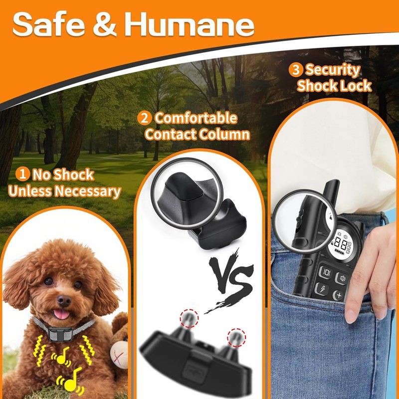 Tiniest Dog Shock Collar for 2 Dogs, Lightest Dog Training