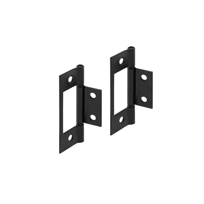 Prime-Line N 72738 Bi-Fold Door Non-Mortise Hinge, Matte Black, 2