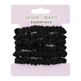 Oz Essentials Small Scrunchie 6 Pack - Black