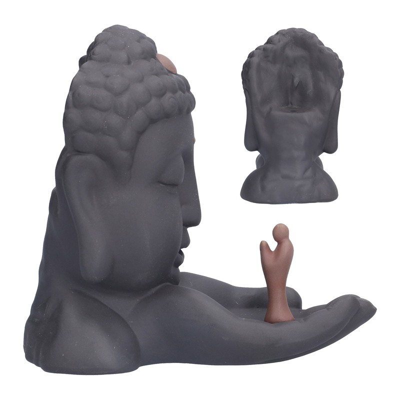 Backflow Incense Burner Ornament Innovative Buddha Incense Holder Artware Meditation