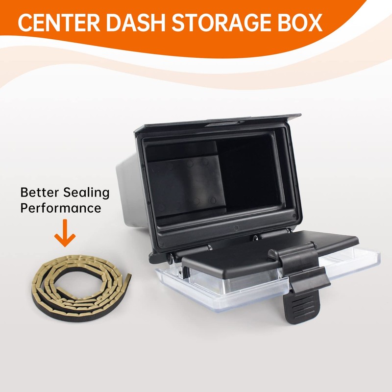CUSAUTV RZR Center Console Dash Storage Box with Seal Compatible