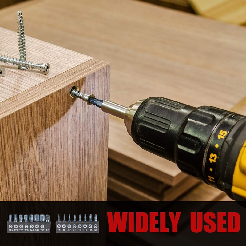 ARUCMIN 16-Piece Security Torx Bit Set T5-T50, Tamper Resistant Star