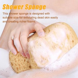 2 Stück Badeschwämme, Körperschwamm mit Dichtem Schaum für Frauen Männer, Luffaschwamm Größere Peeling für Sanfte Gründliche Reinigung Geeignet für trockene Haut, empfindliche Haut