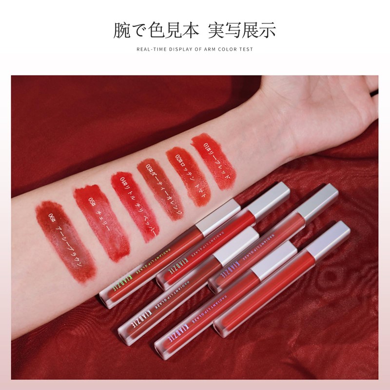 Aopoka #06 Matte Lipstick, Long Lasting, Non-Fall Lipstick, Lip Vervetist,