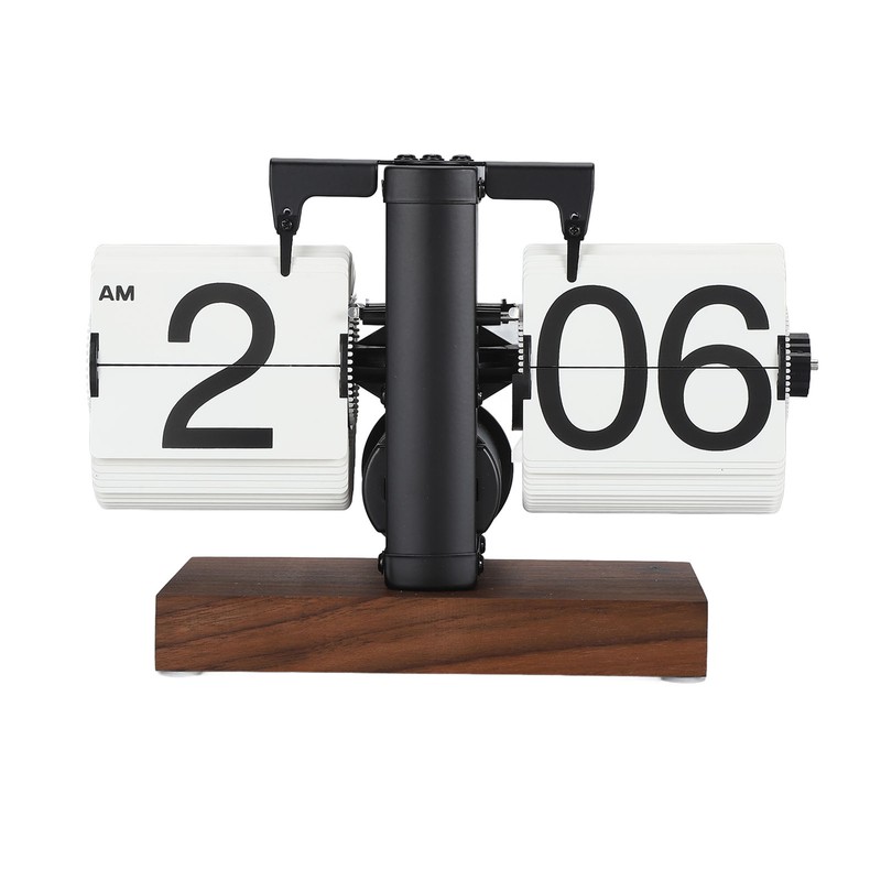 Digital Flip Clock 12h Single Sided Large Numbers Automatic Retro