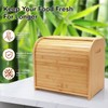 Thalomely Bread Box for Kitchen Countertop, Double Layer Bamboo Bread