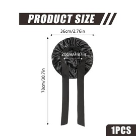 Sengwer Soft Satin Bonnet for Women, Adjustable Hair Cap for Sleeping with Elastic Band, Ideal for Curly Hair Black