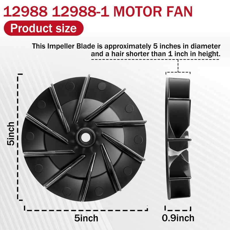 HASME Replacement Fan for Sanitaire Upright Vacuum Cleaner Replaces for