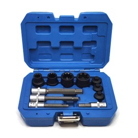 JEUCLEL 11PCS Universal Master Brake Caliper Socket Set, Brake Caliper Removal Tool Kit Compatible with Most Cars, H7 H8 H9 H11 10Pt 11.5Mm 15Mm 20Mm 7Pt 22Mm Sockets Brake Caliper Wrench Tool