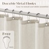 DUKIYO Extra Long Linen Shower Curtain 84 Inch Long Neutral