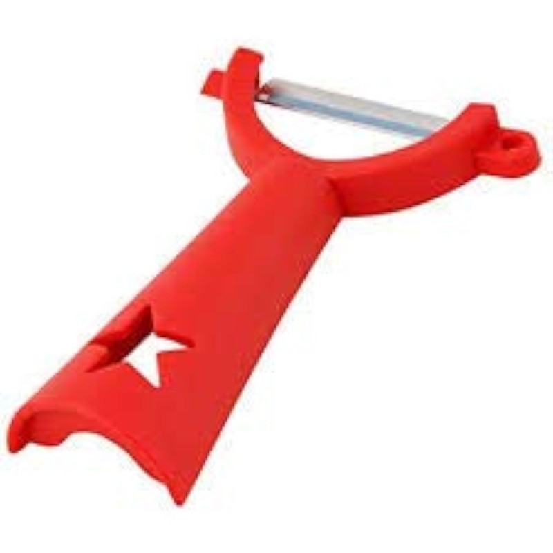 Tupperware Vegetable Peeler (Red), Stainless Steel, Manual