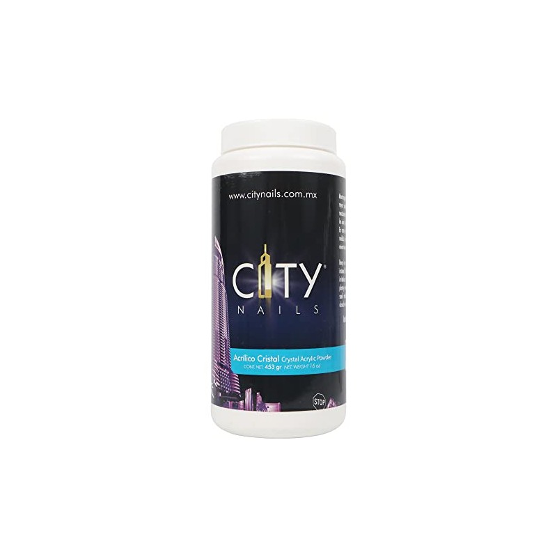 ACRILICO EN POLVO, Para Uñas Acrílicas, 16 Oz, CRISTAL CLEAR