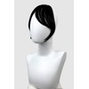 Clip in fringe hairpiece/clip-in curtain bangs, with long, face framing