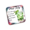 Customised Print Mint Julep Cocktail Recipe Drinks Coaster, Full Colour
