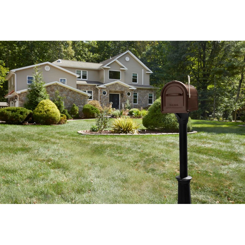 Architectural Mailboxes Hillsborough™ Heavy duty Decorative Steel Metal Post Mounted