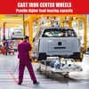 CWfutureparts 6"X2" Heavy Duty Industrial Casters,Crowned Polyurethane Tread Cast Iron