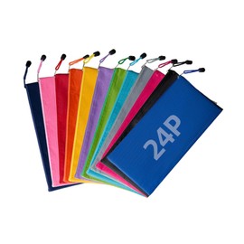 Estuche para Lapices 24 Piezas, Bolsa Impermeable con Cremallera,Estuche para Lápices con Cremallera para Suministros Escolares de Oficina