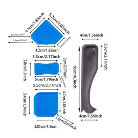 WOLVINA 4 Pcs Blue Silicone Caulking Tools, Compatible Sealant Caulk Tool Kit Finishing Tools, Sealing Kit for Kitchen Bathroom Floor Sink Joint/Home Renovatio