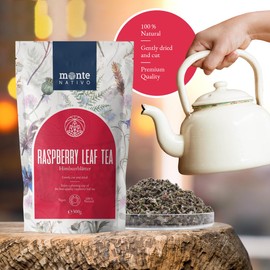 Raspberry Leaf Tea (300g) Monte Nativo – Premium quality – Birth preparation – Pregnancy tea – Gently cut and dried – 100% natural – No added sugar – No additives – Raspberry leaves – Women's tea