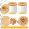 Gueevin 18 Pieces Yogurt Jar Lids Bulk Bamboo Wooden Lids