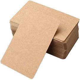DENSCO Plain Brown Card 100 Pieces Blank Playing Cards to Write On Kraft Paper (Brown)