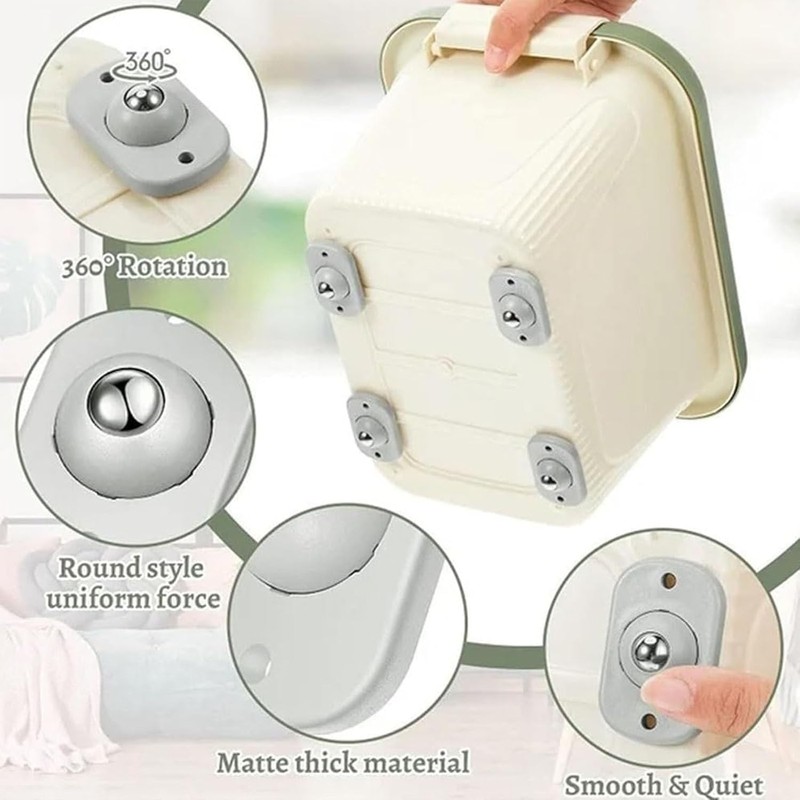 Mmszhl16 Pcs Mini Ruedas Autoadhesivas