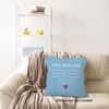 MONALET Blue Hugs from Home Dorm Throw Pillow Covers 18x18,