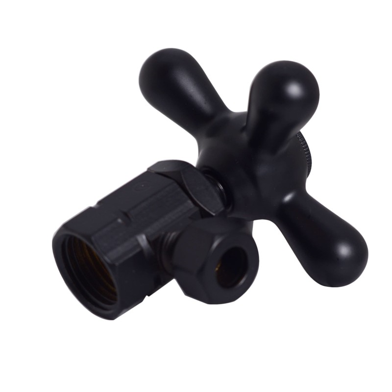 Westbrass D103X-62 Cross Handle Angle Stop Shut Off Valve, 1/2"