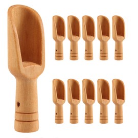 JUMXSRLE Mini Wooden Spoons, Small Mini Wooden Scoops Spoons for Jars, Tiny Wooden Scoop Small Spice Spoons for Sugar Scrubs, Spices, Bath Salts, Cooking, Wooden Teaspoon - 8 PCS