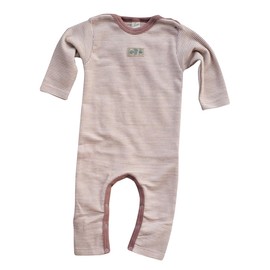 Lilano, Striped Suit with Envelope, 70% Wool (kbT), 30% Silk, 210 g/m², Mauve/natural