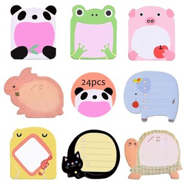 Jatidne 24 Small Pads for Children Party Bags Sticky Notes Sticky Notes Animal Design Small Gifts for Children