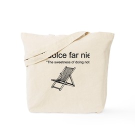 CafePress Il Dolce Far Niente Beach Tote Bag Natural Canvas Tote Bag, Reusable Shopping Bag