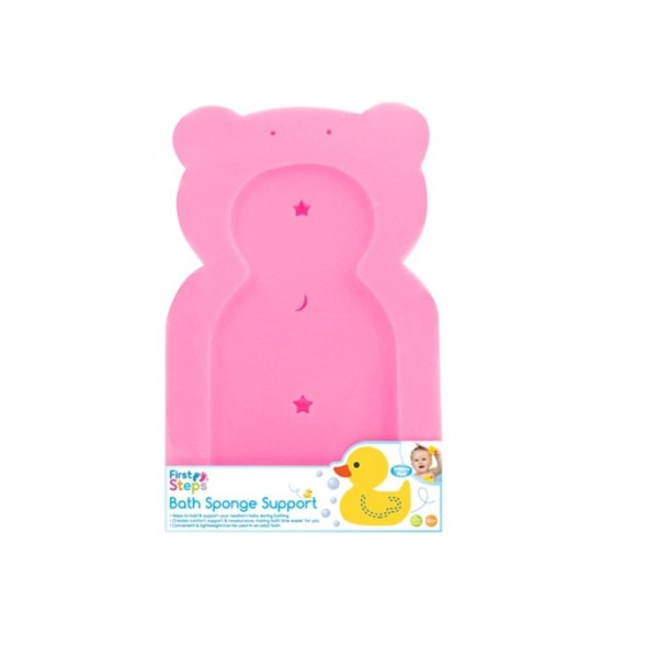 Teddy Baby Bath Sponge Support Foam Bathing Mat Newborn Body