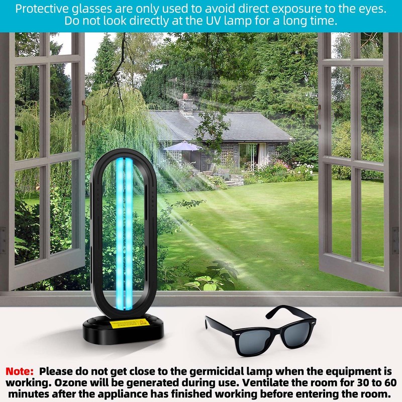 Feefir UV Light Sanitizer,4-Speed Timing and Remote Control UVC Home