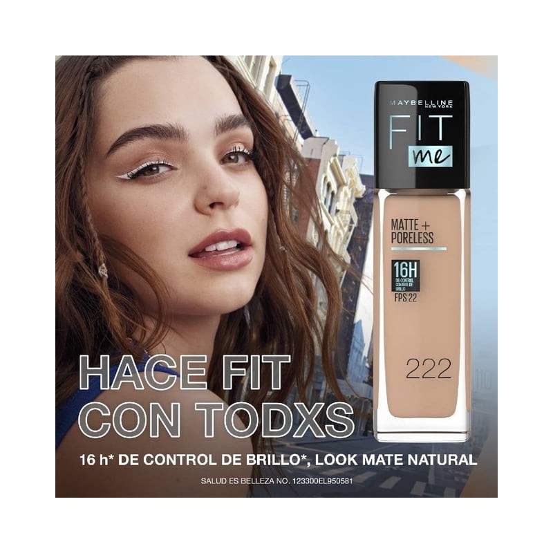 Base de maquillaje Maybelline New York Fit Me! matte +
