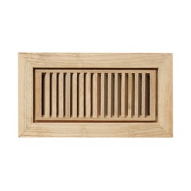 WELLAND Wood Floor Register Vents 4 x 10 Inch(Duct Opening),Red Oak Flush Mount Vents Cover Unfinished, 3/4" Thickness