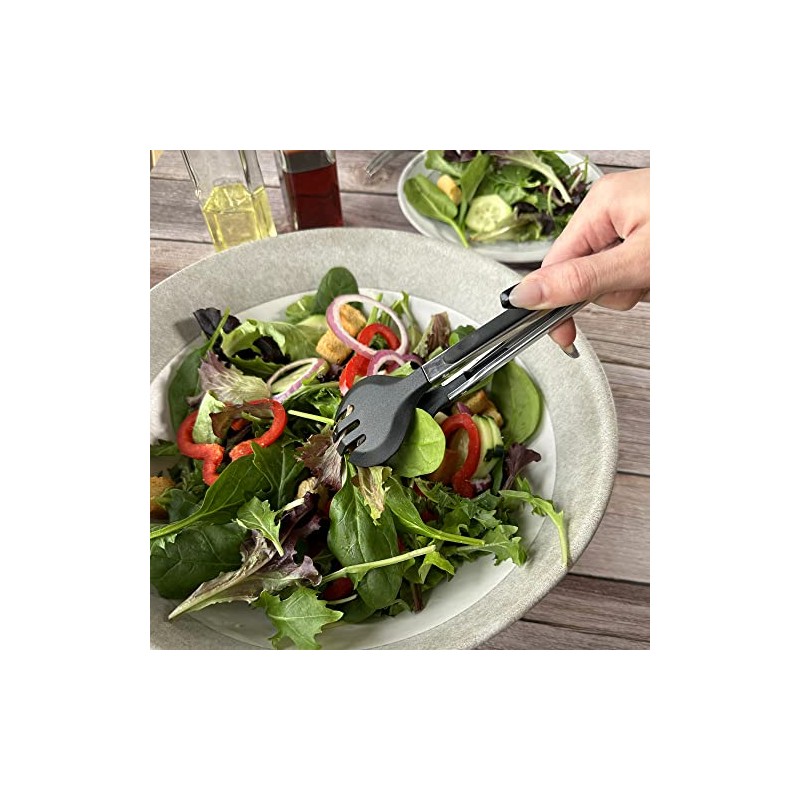 R&M International 96922 Mini 8" Spoon Tong with Locking Handle