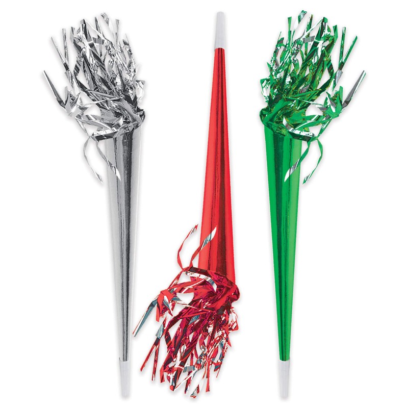 Beistle Packaged Tasseled Trumpets, (3 Count), 25 Inches
