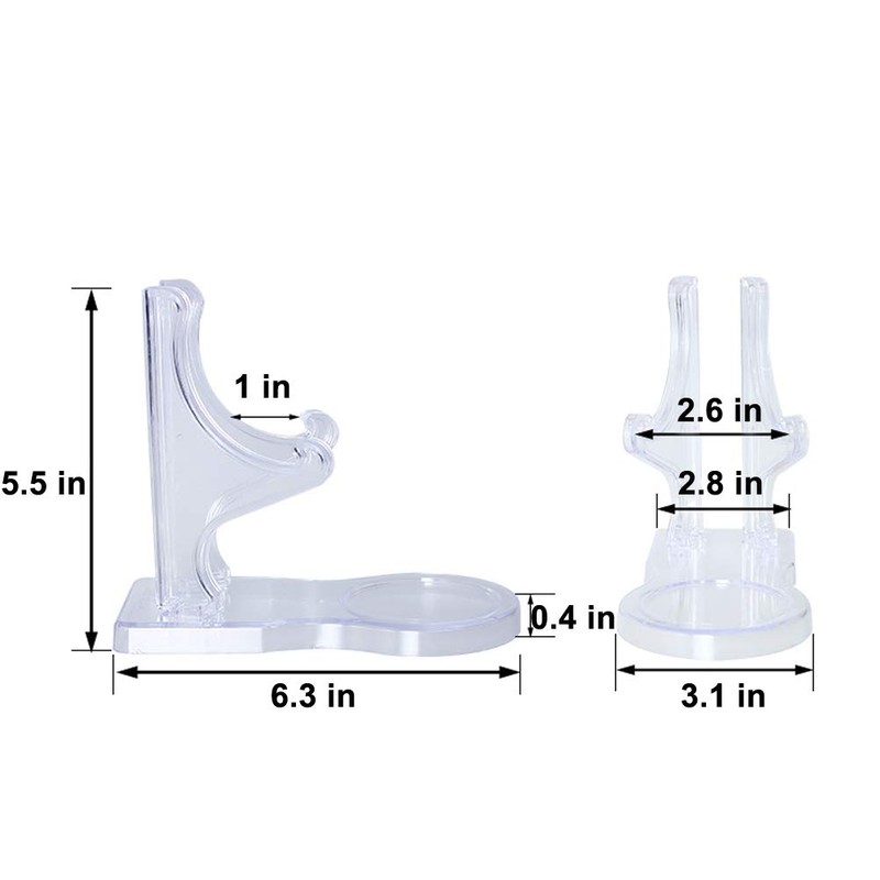 Zmmyr 4 Packs Acrylic Display Stands China Tea Cup Holder