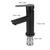 G1/2 Stainless Steel Hot and Cold Water Faucet Bathroom Countertop